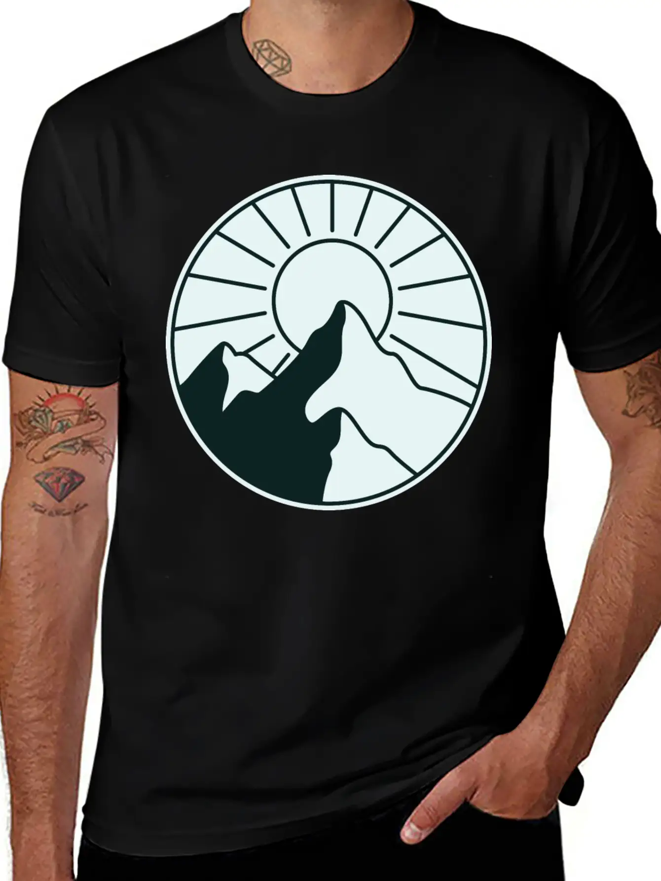 Mountains Unisex Short Sleeve Soft Cotton T-Shirt – Casual Everyday Wear