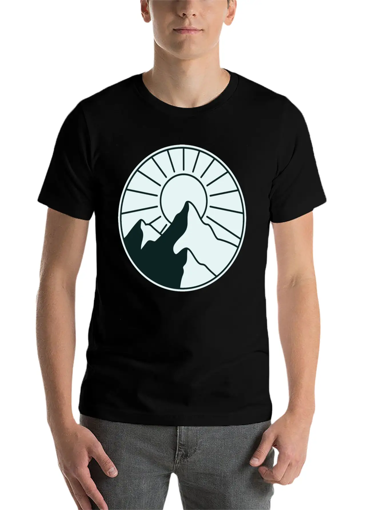 Mountains Unisex Short Sleeve Soft Cotton T-Shirt – Casual Everyday Wear