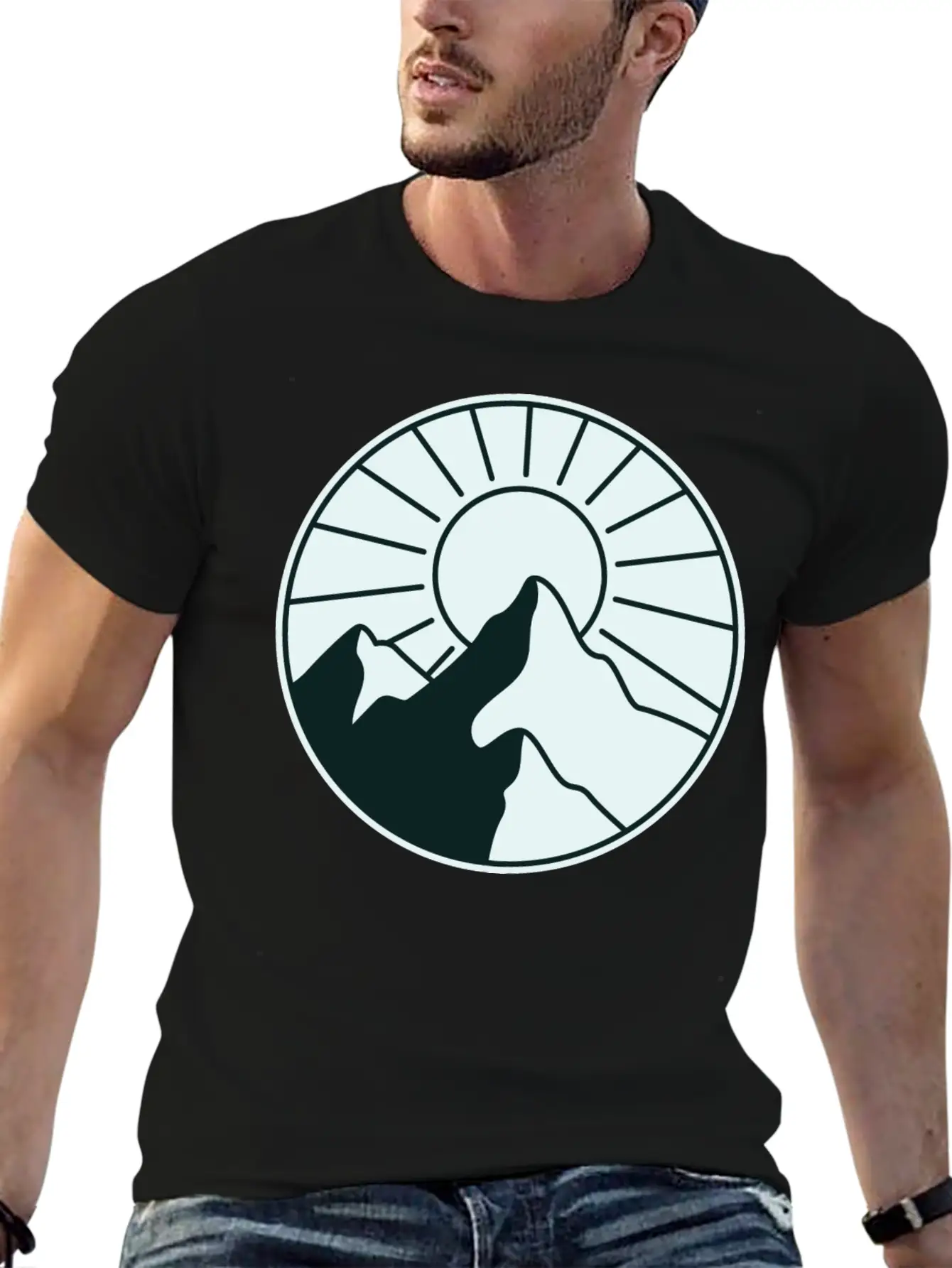 Mountains Unisex Short Sleeve Soft Cotton T-Shirt – Casual Everyday Wear