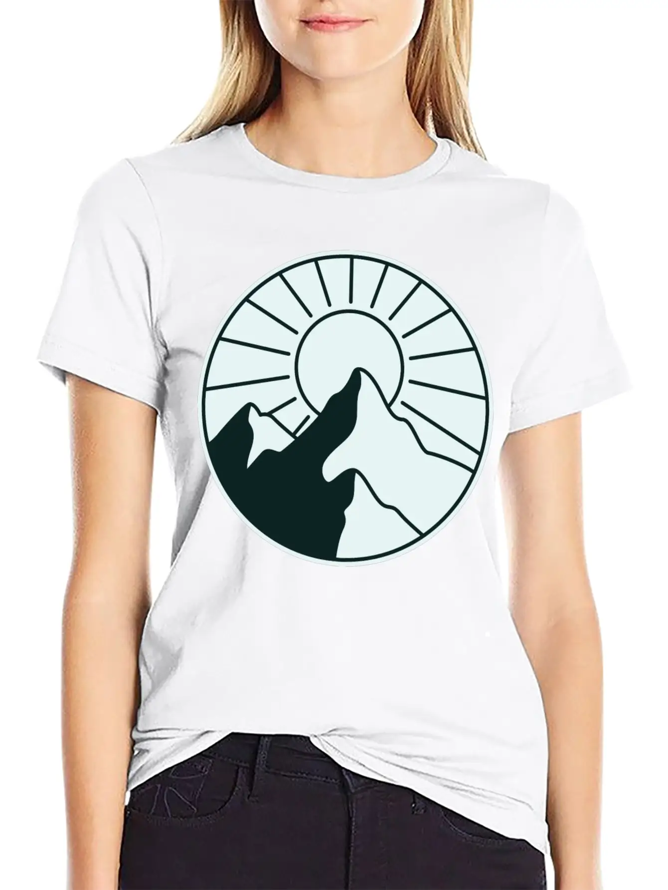 Mountains Unisex Short Sleeve Soft Cotton T-Shirt – Casual Everyday Wear
