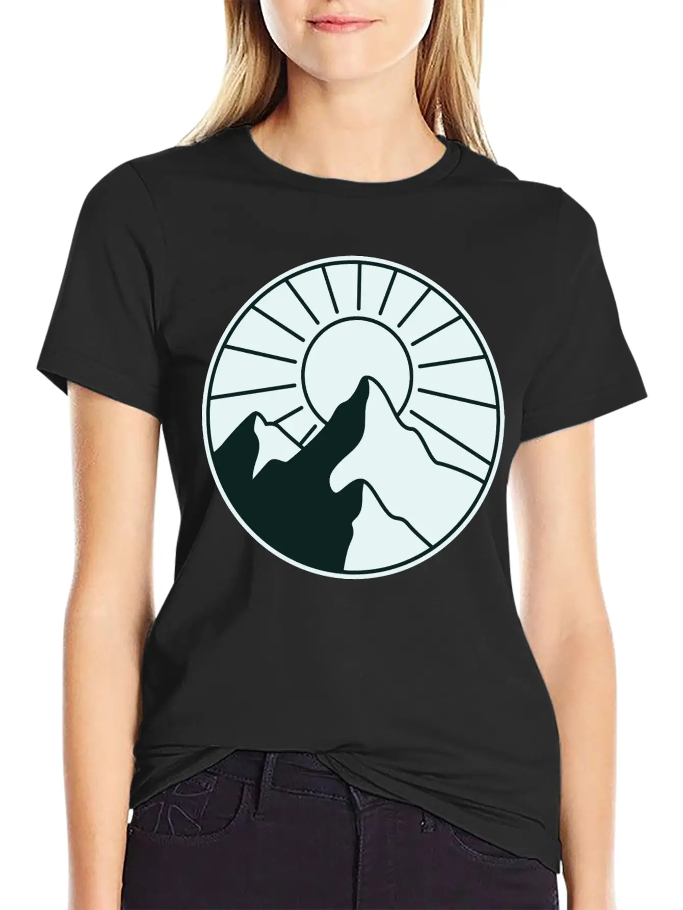 Mountains Unisex Short Sleeve Soft Cotton T-Shirt – Casual Everyday Wear