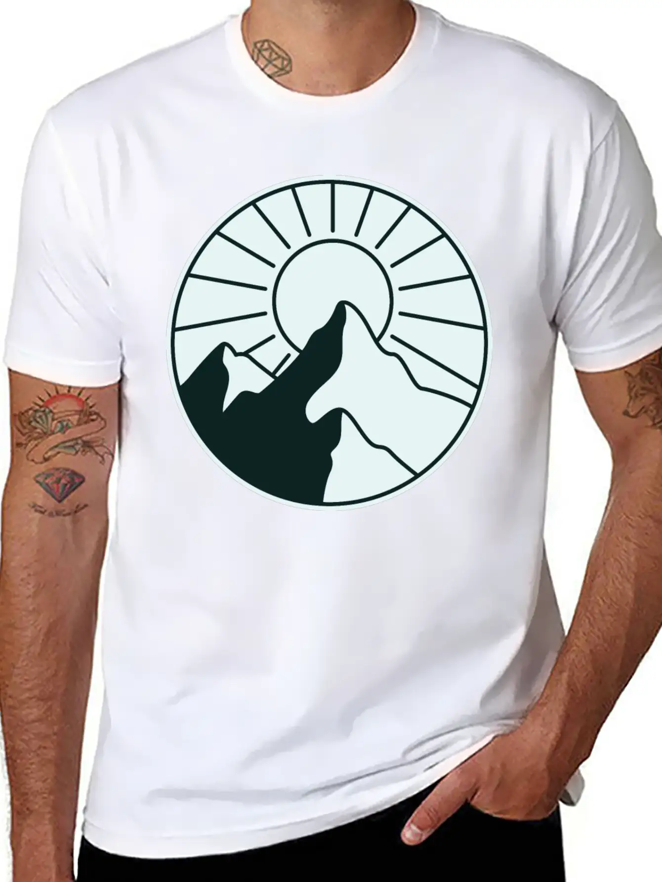 Mountains Unisex Short Sleeve Soft Cotton T-Shirt – Casual Everyday Wear