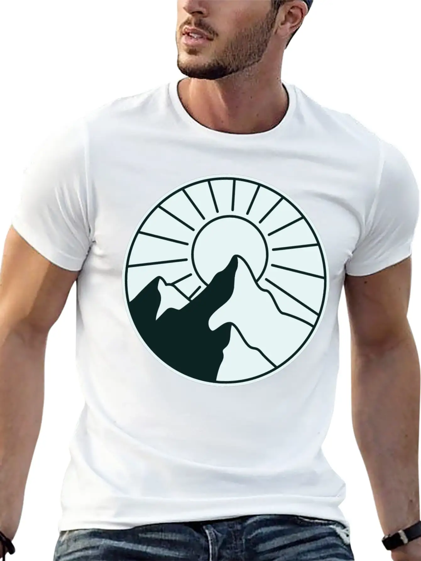 Mountains Unisex Short Sleeve Soft Cotton T-Shirt – Casual Everyday Wear