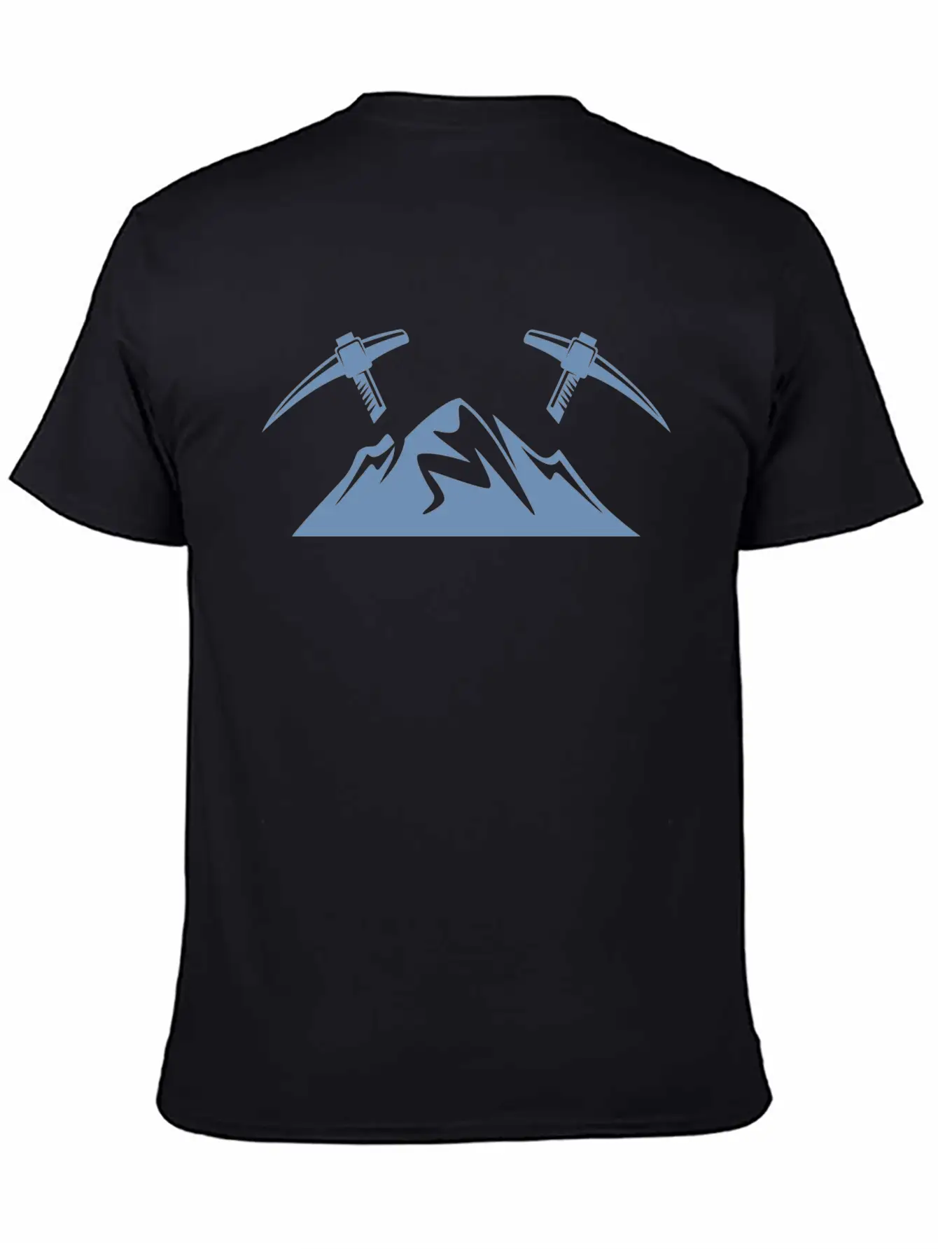 Mountains With Pickaxe Climber Miner Mining Basic Graphic T-Shirt – Daily Comfort In Soft Cotton