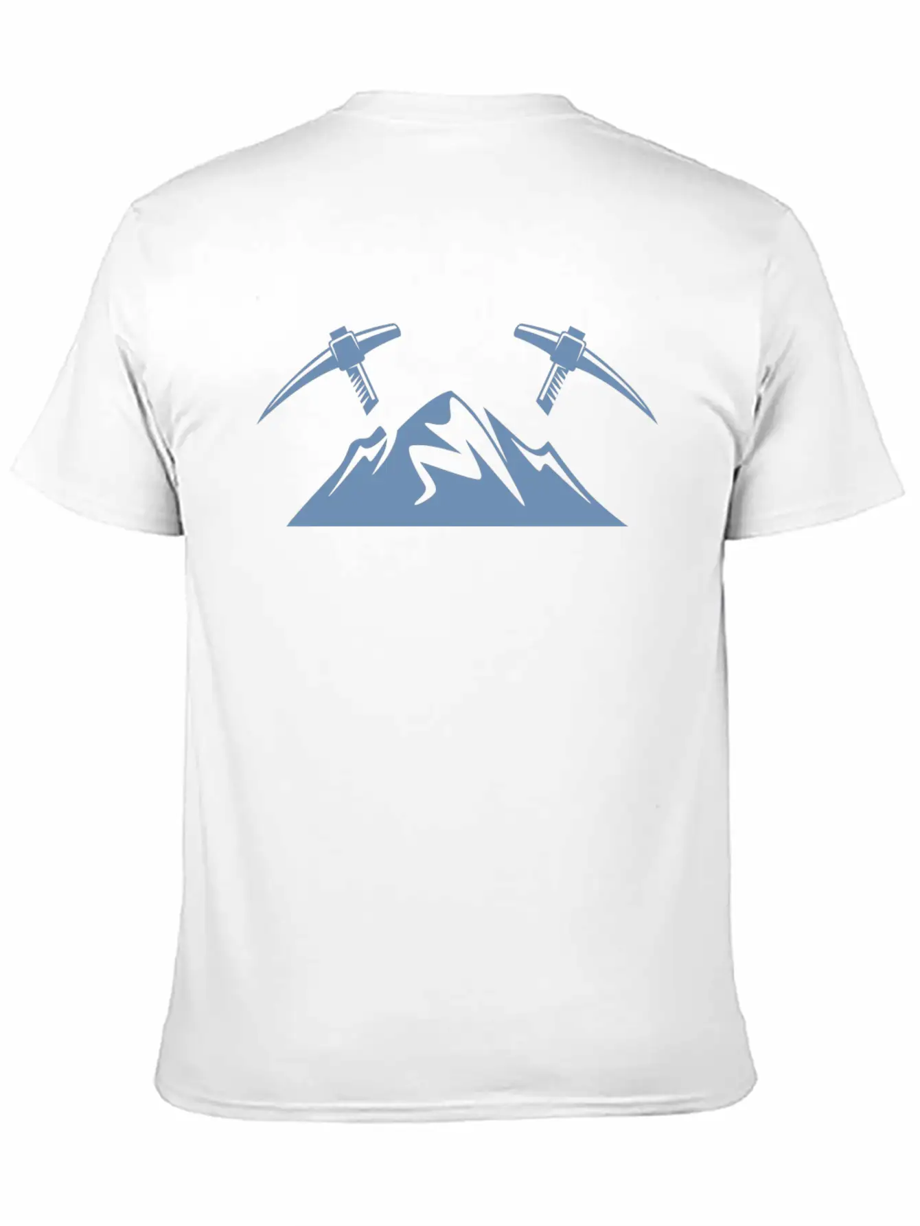 Mountains With Pickaxe Climber Miner Mining Basic Graphic T-Shirt – Daily Comfort In Soft Cotton