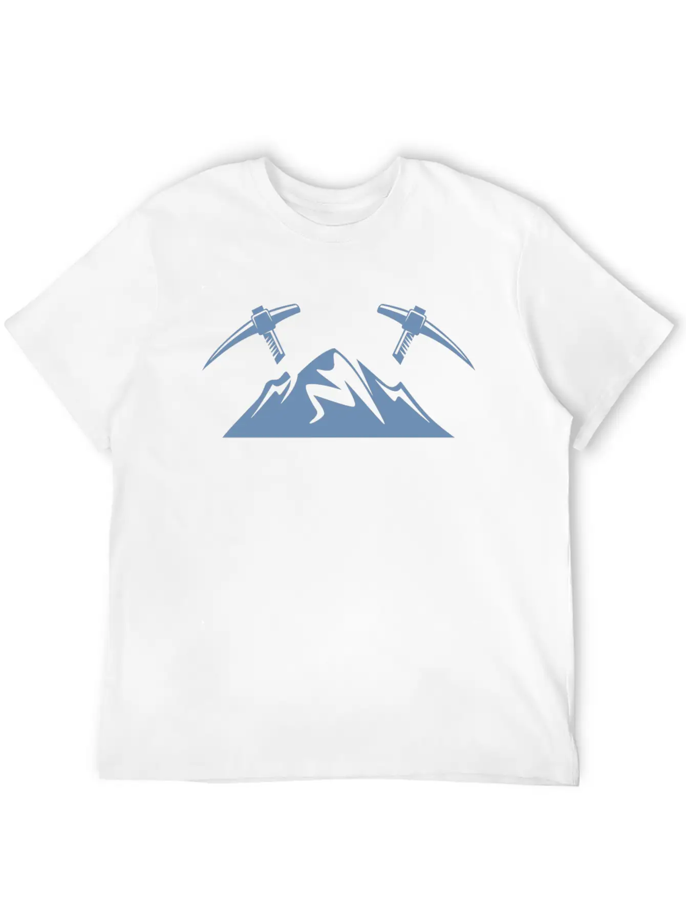 Mountains With Pickaxe Climber Miner Mining Basic Graphic T-Shirt – Daily Comfort In Soft Cotton