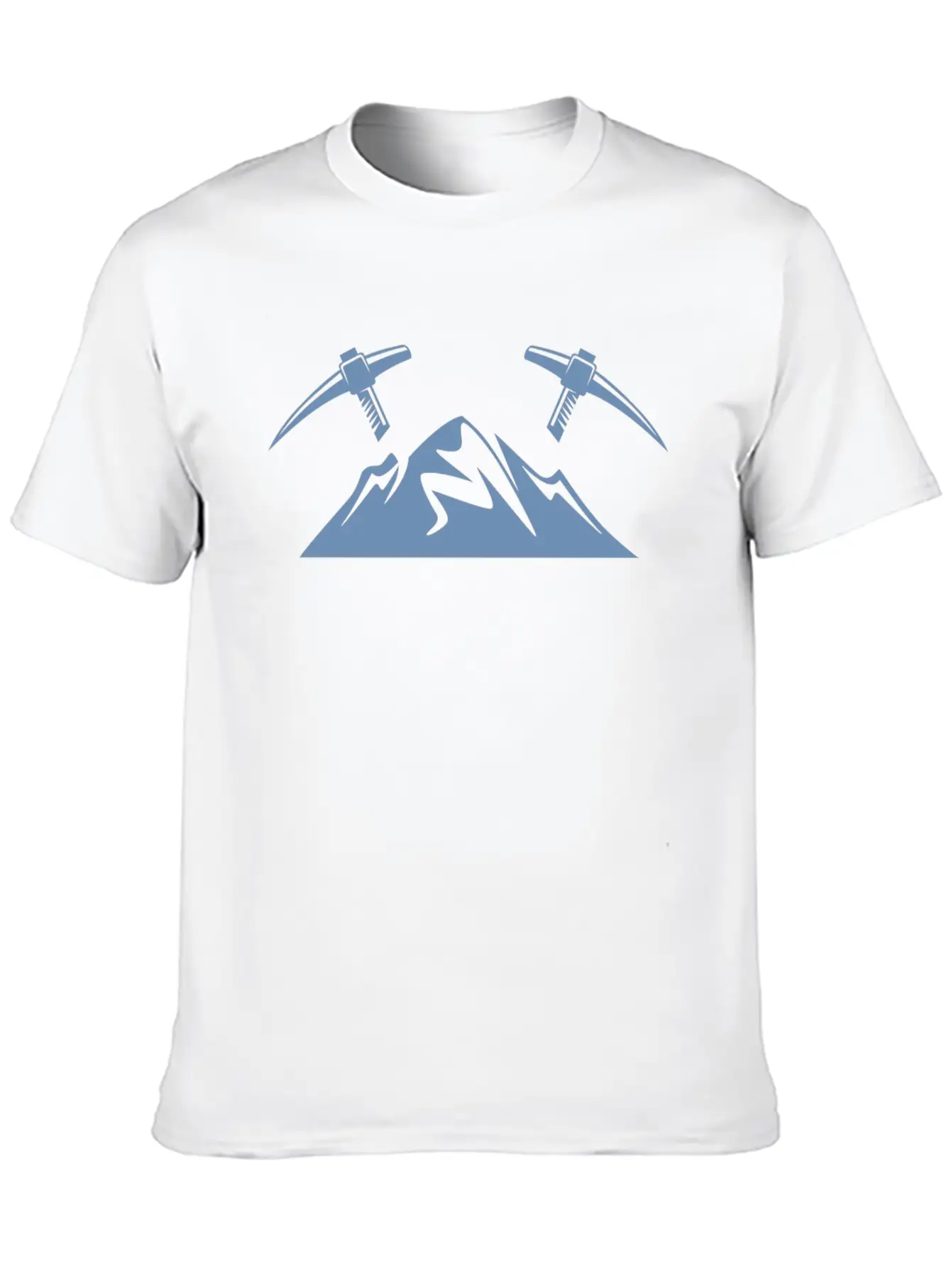 Mountains With Pickaxe Climber Miner Mining Basic Graphic T-Shirt – Daily Comfort In Soft Cotton