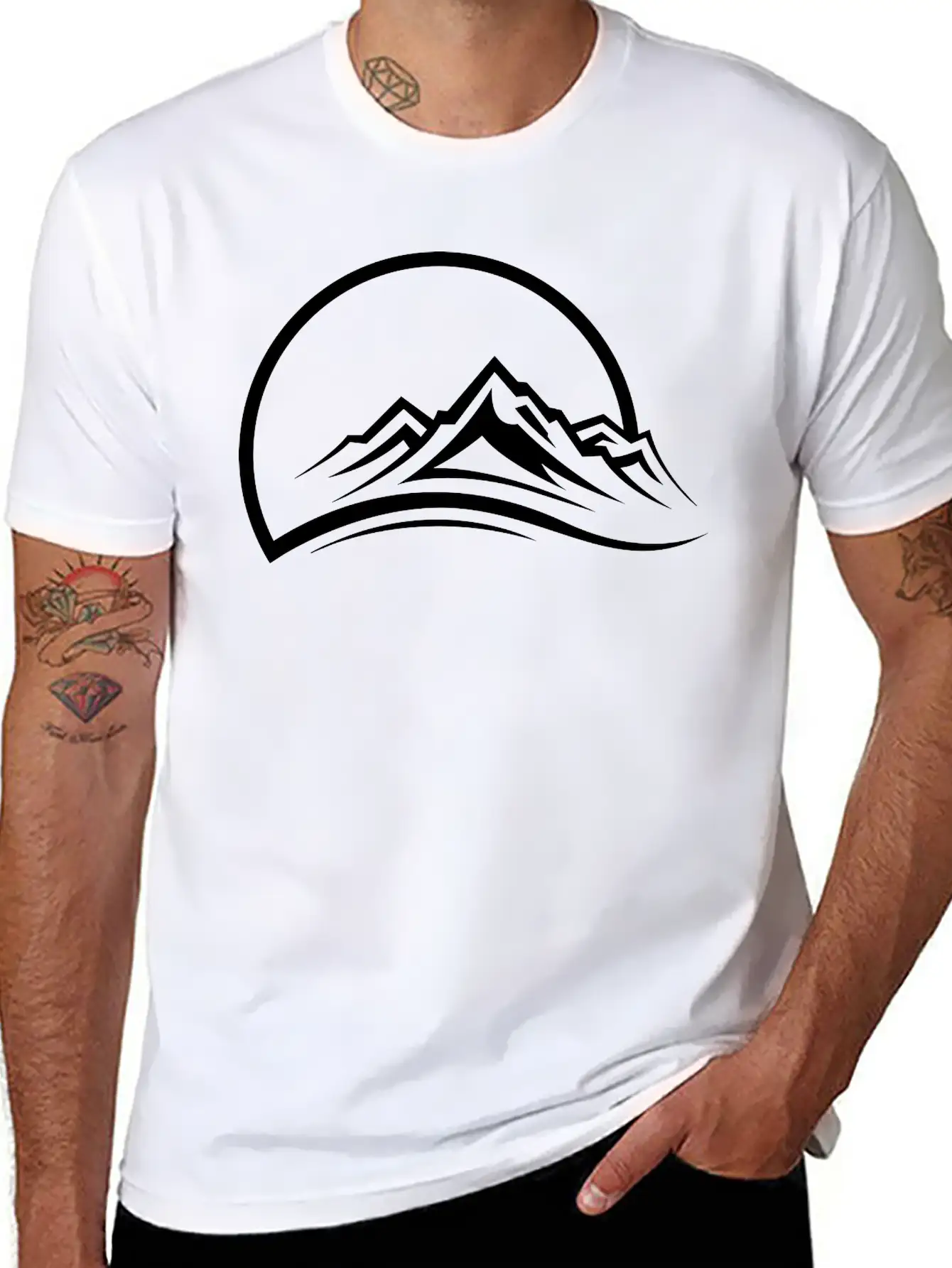 Mountains03 Stylish Everyday T-Shirt – Unisex Basic Cotton Tee