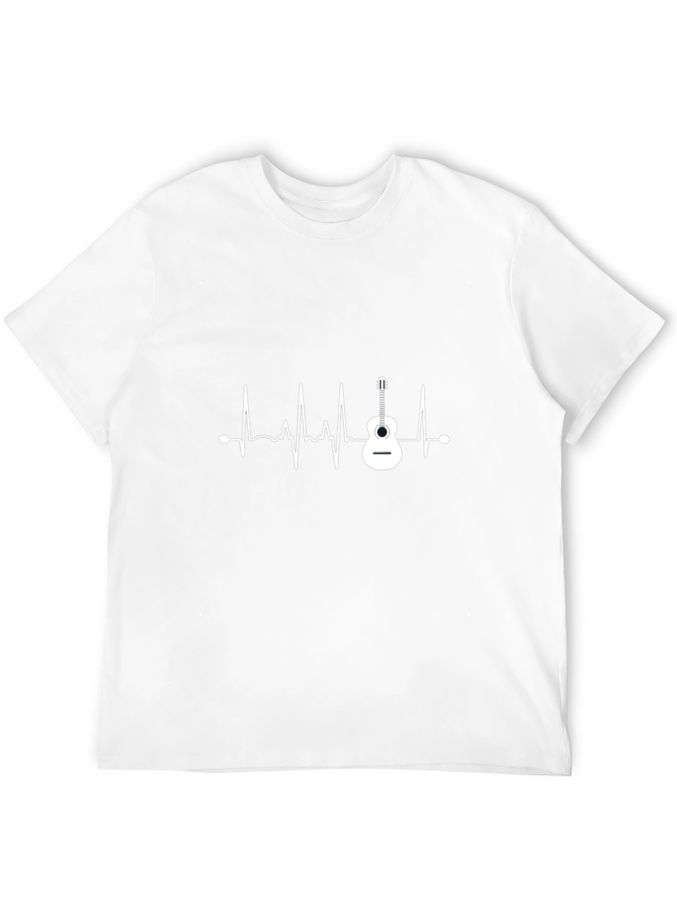 Guitar Heartbeat Graphic T-Shirt - Music Lover Tee