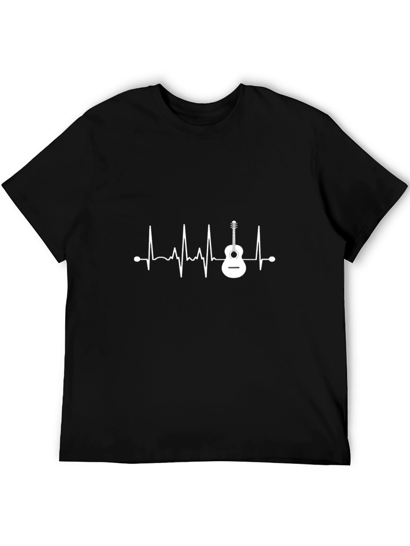 Guitar Heartbeat Graphic T-Shirt - Music Lover Tee
