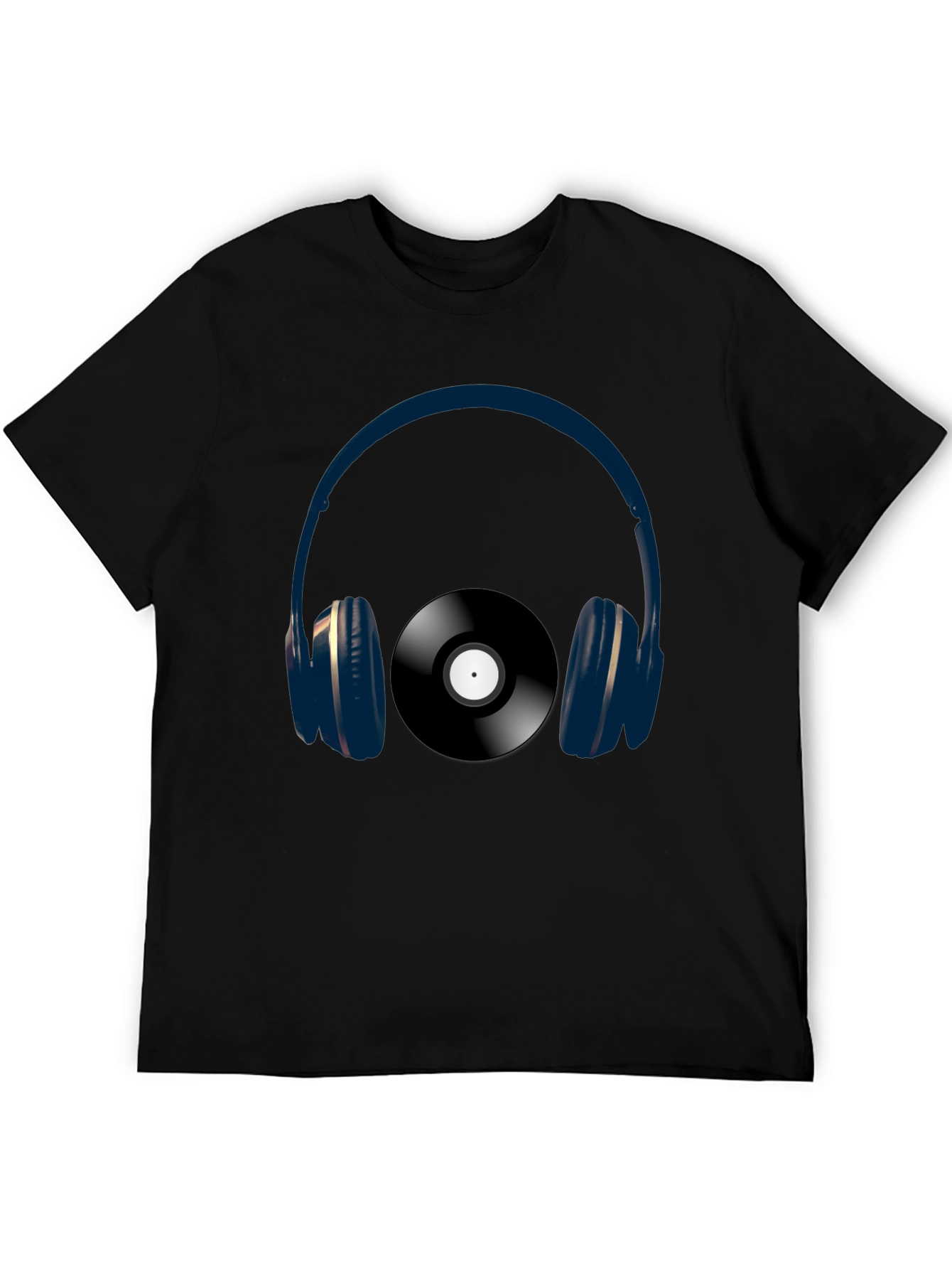 Headphones & Vinyl Graphic Tee - Music Lovers Shirt