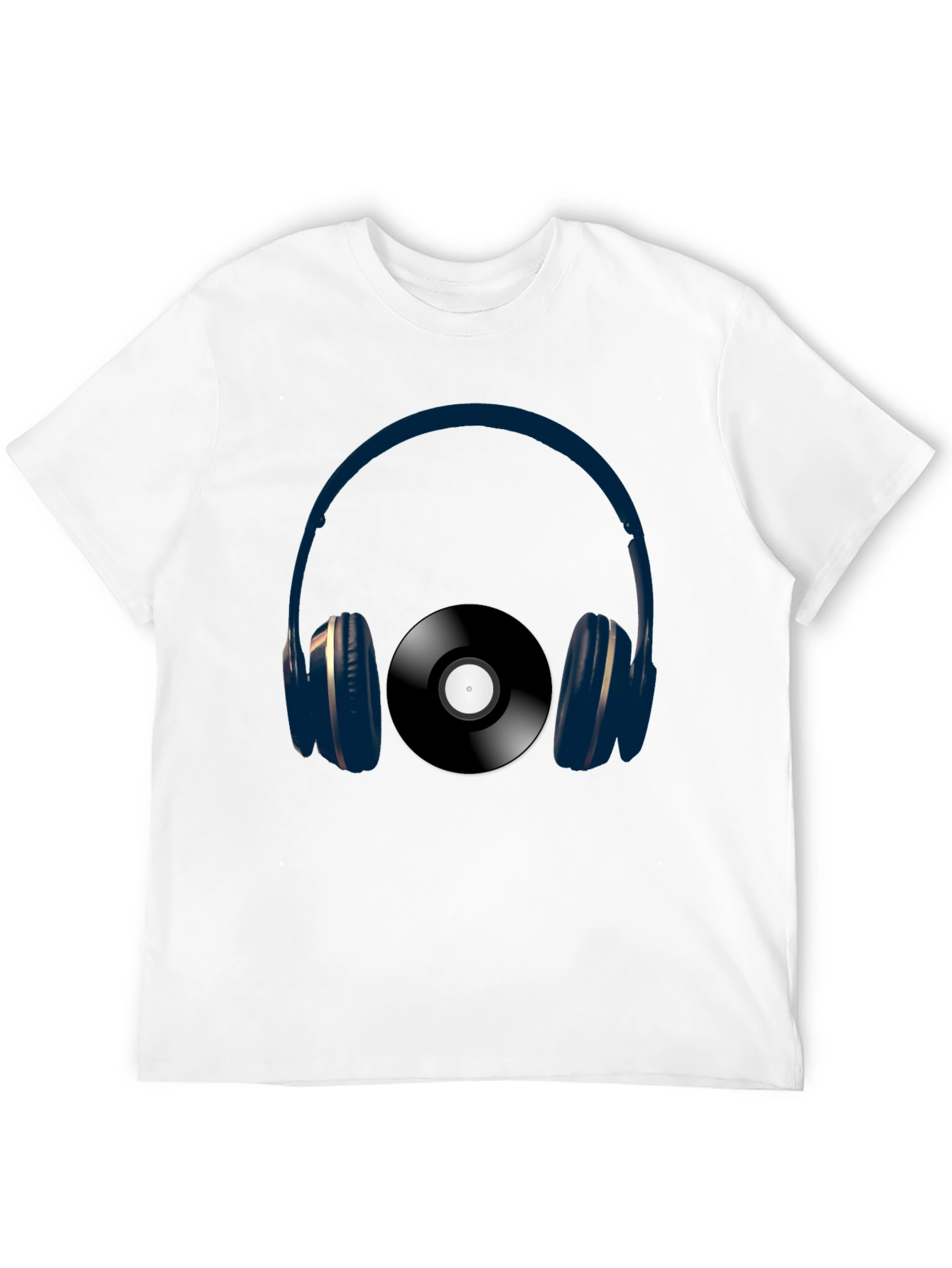 Headphones & Vinyl Graphic Tee - Music Lovers Shirt
