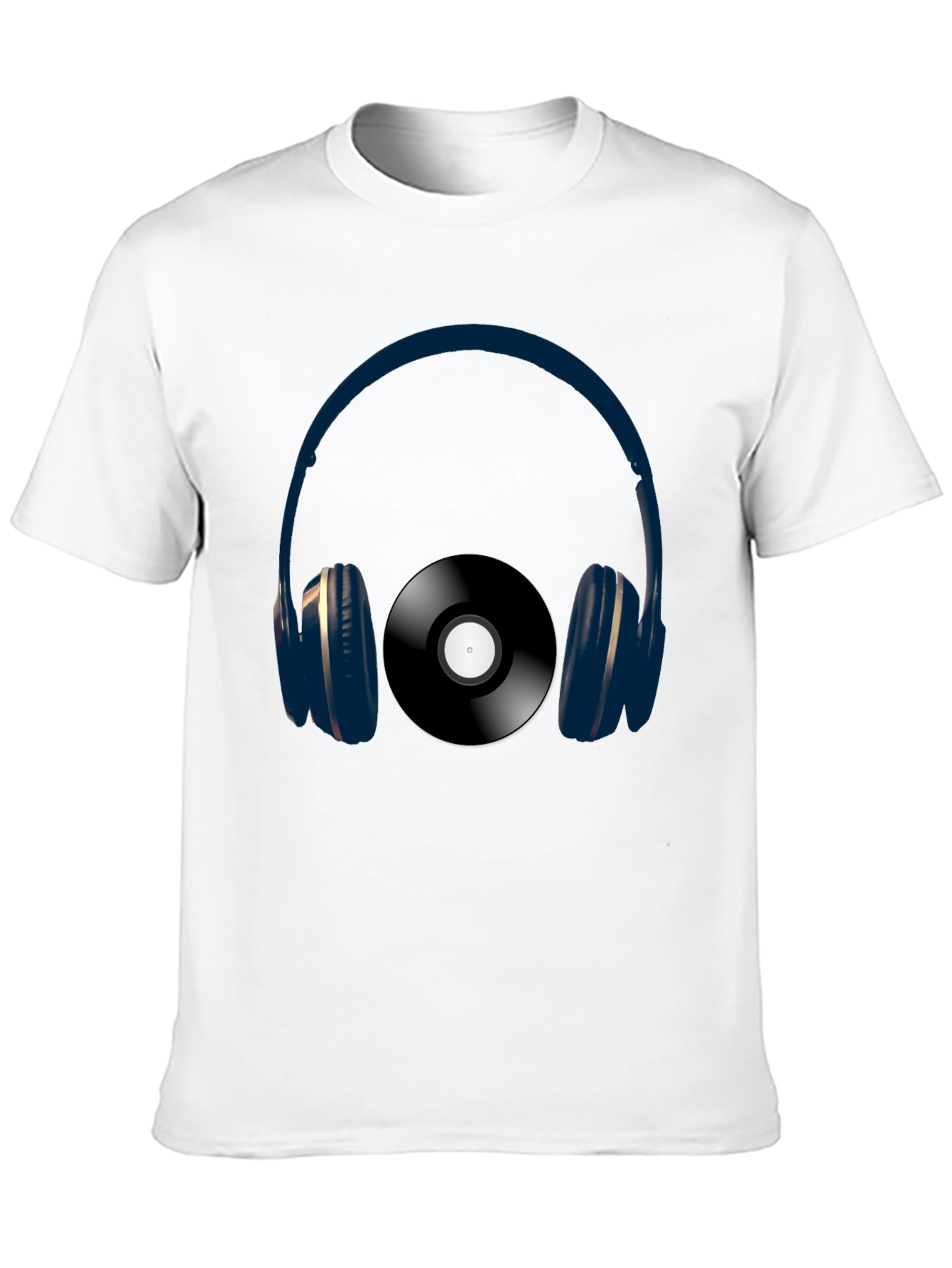 Headphones & Vinyl Graphic Tee - Music Lovers Shirt
