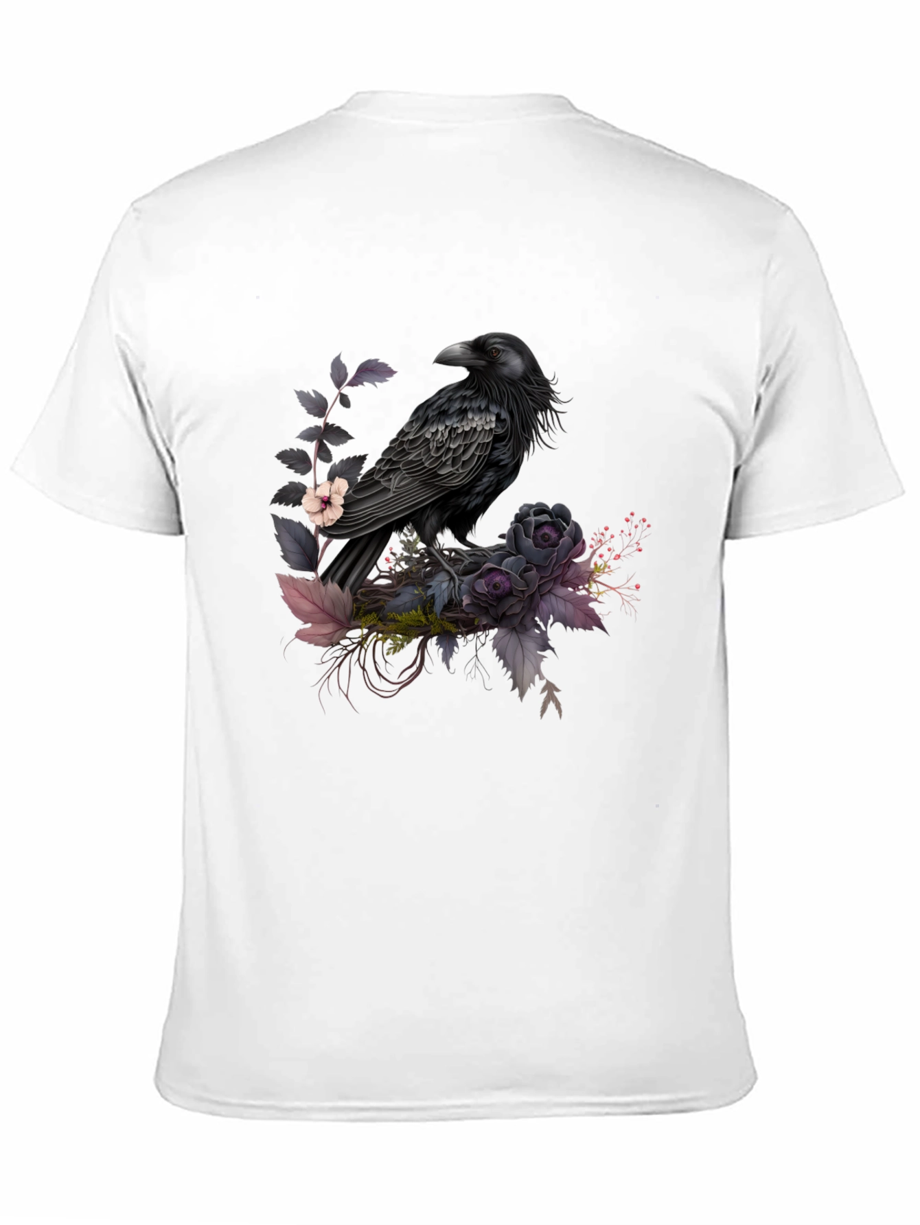 Raven & Roses Graphic Tee - Mens Black T-Shirt