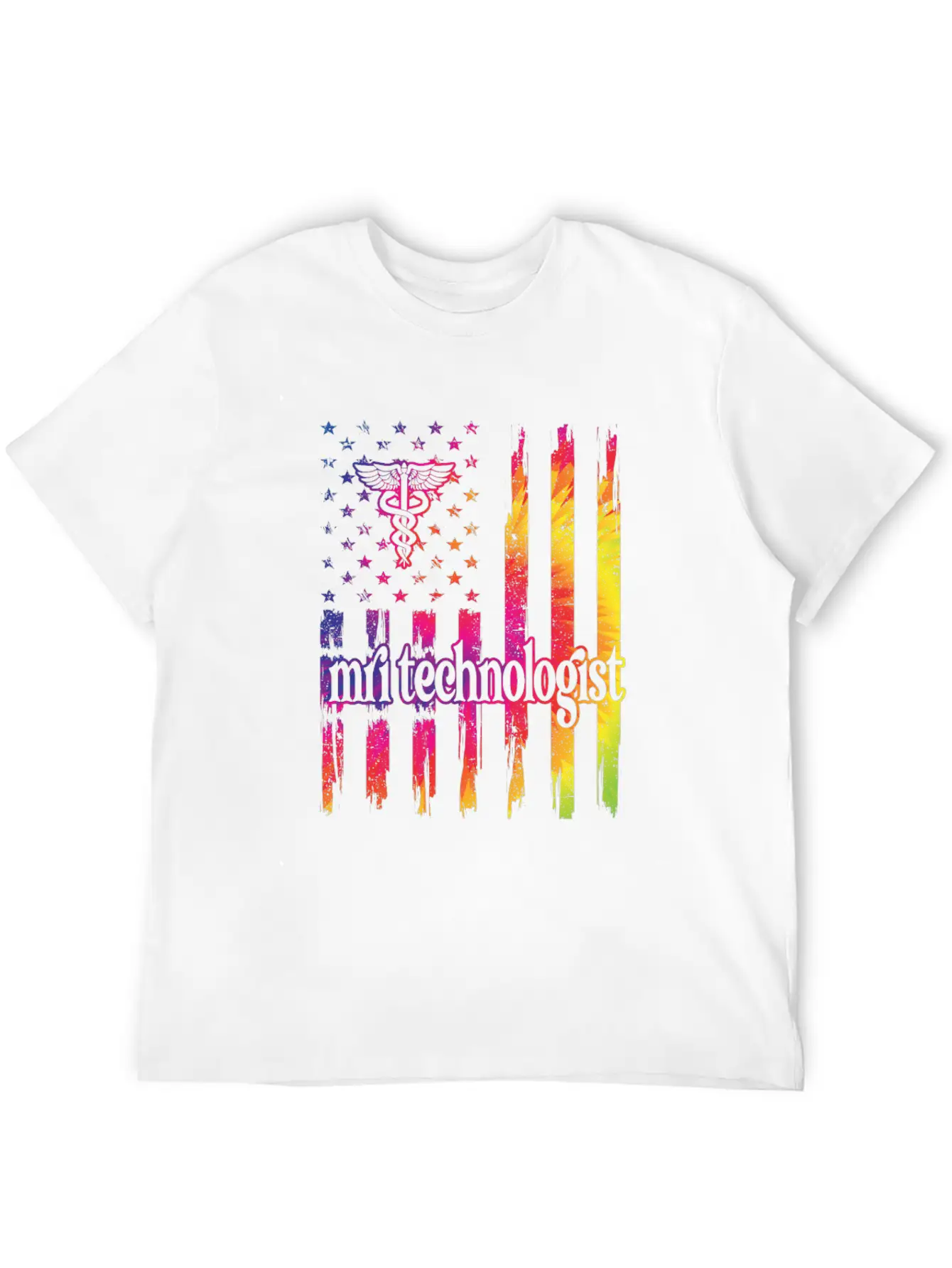 MRI Tech Magnetic Resonance Imaging Tech US Flag Stylish Everyday T-Shirt – Unisex Basic Cotton Tee