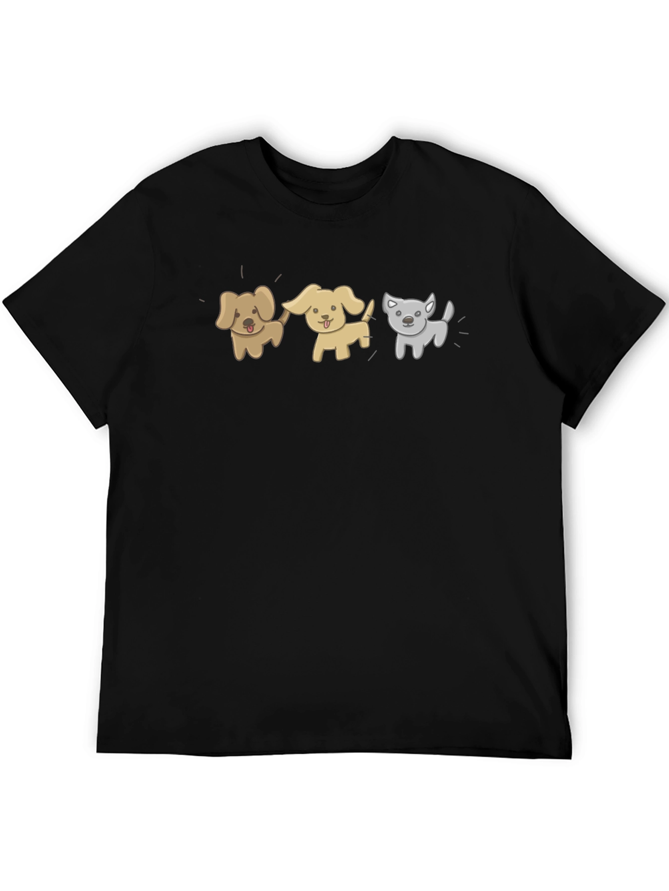 Cartoon Dog T-Shirt - Unisex Black Tee