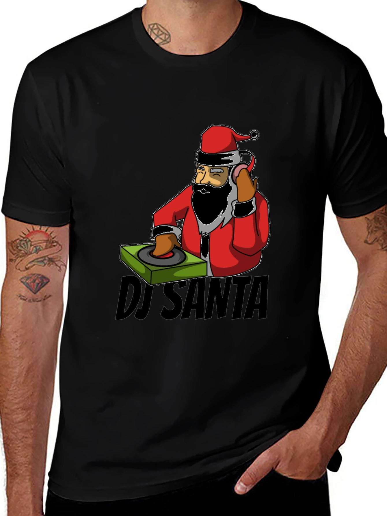 DJ Santa T-Shirt - Holiday Christmas Festive Tee
