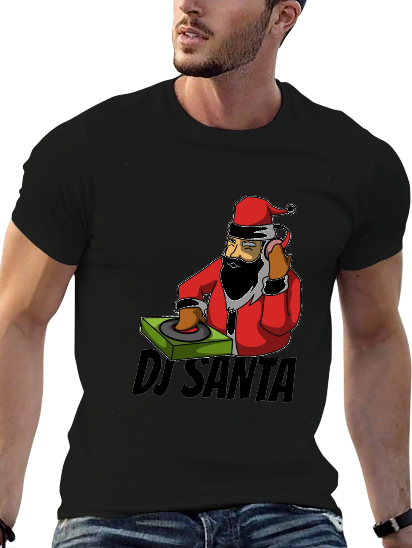 DJ Santa T-Shirt - Holiday Christmas Festive Tee