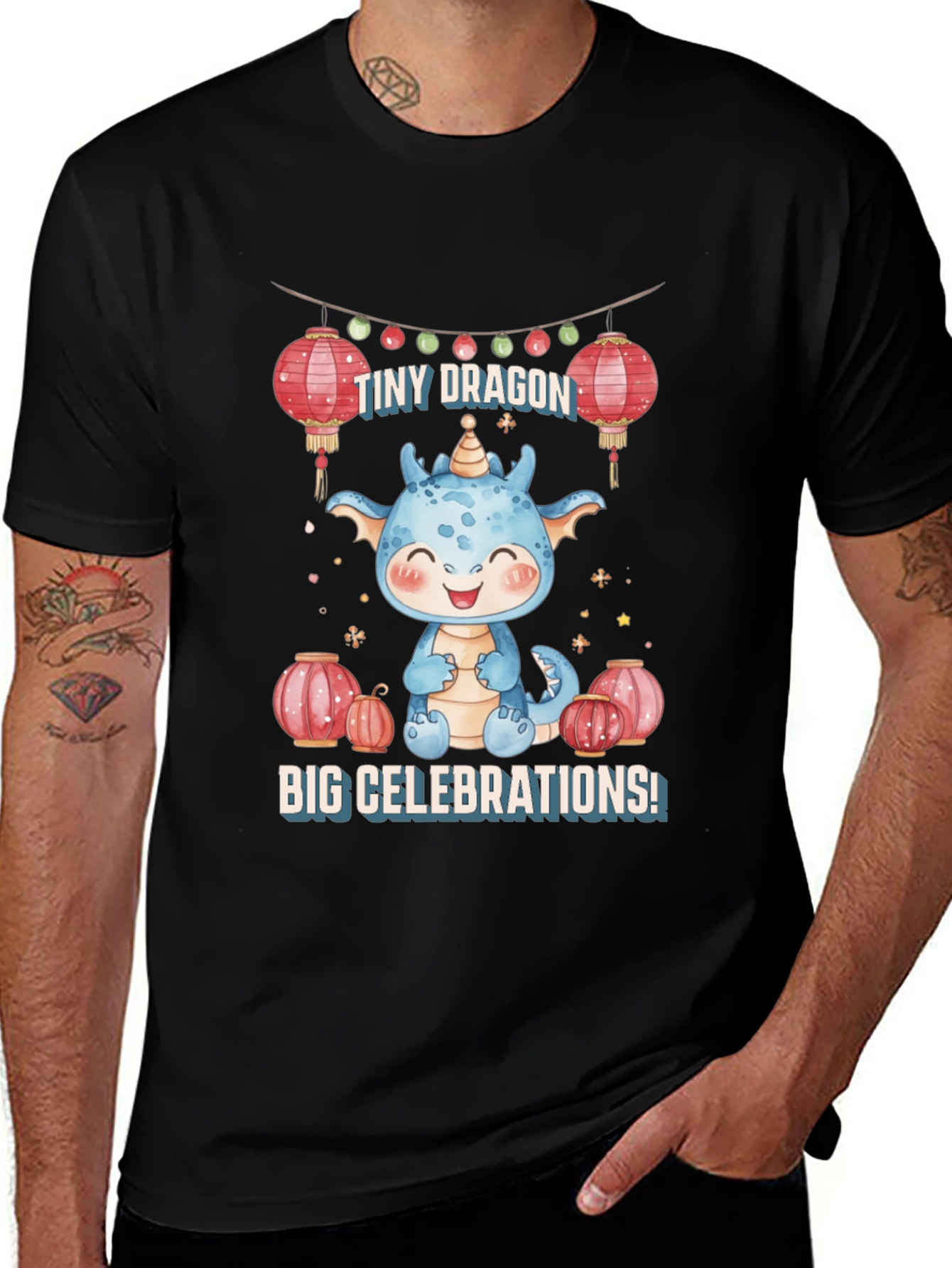 Cute Dragon Celebrations Graphic Tee