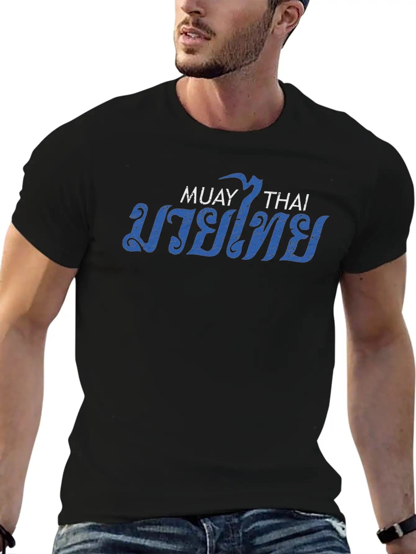 Muay Thai Calligraphy Unisex Casual T-Shirt – Clean Design For Daily Comfort