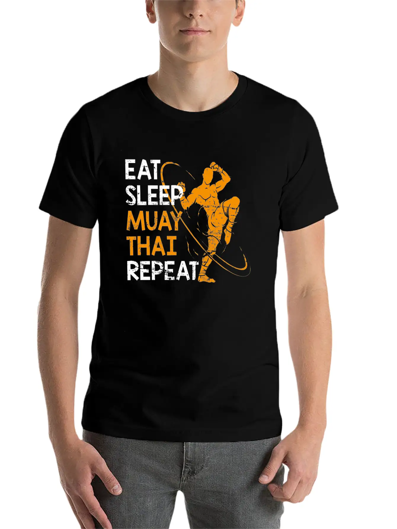 Muay Thai Fighter Unisex Short Sleeve Soft Cotton T-Shirt – Casual Everyday Wear