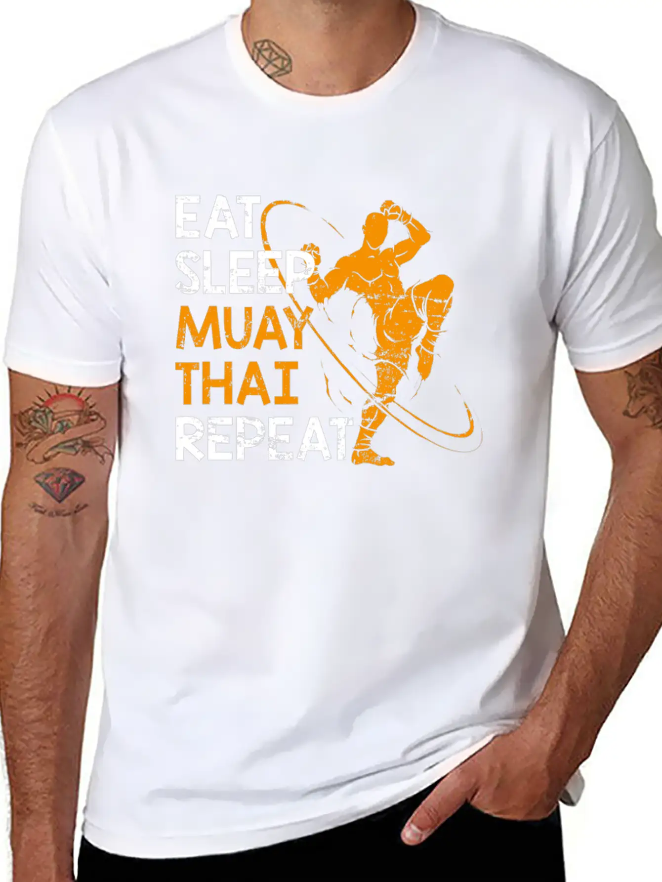 Muay Thai Fighter Unisex Short Sleeve Soft Cotton T-Shirt – Casual Everyday Wear