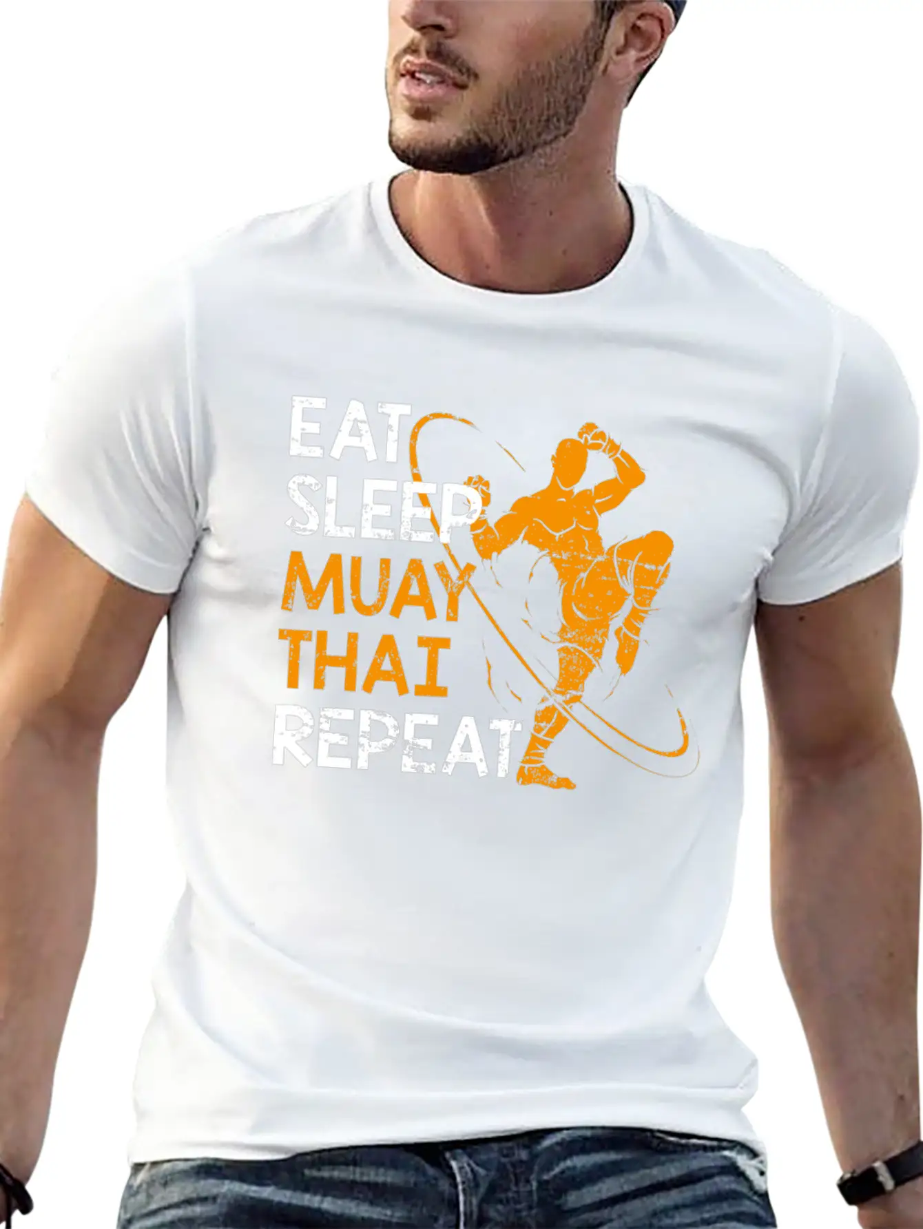 Muay Thai Fighter Unisex Short Sleeve Soft Cotton T-Shirt – Casual Everyday Wear
