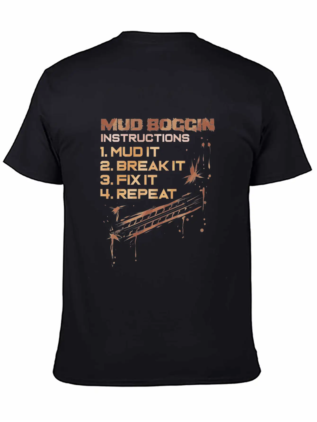 Mud Boggin Instructions - Funny Mudding Gift Timeless Short Sleeve Tee – Comfy And Minimalist Design
