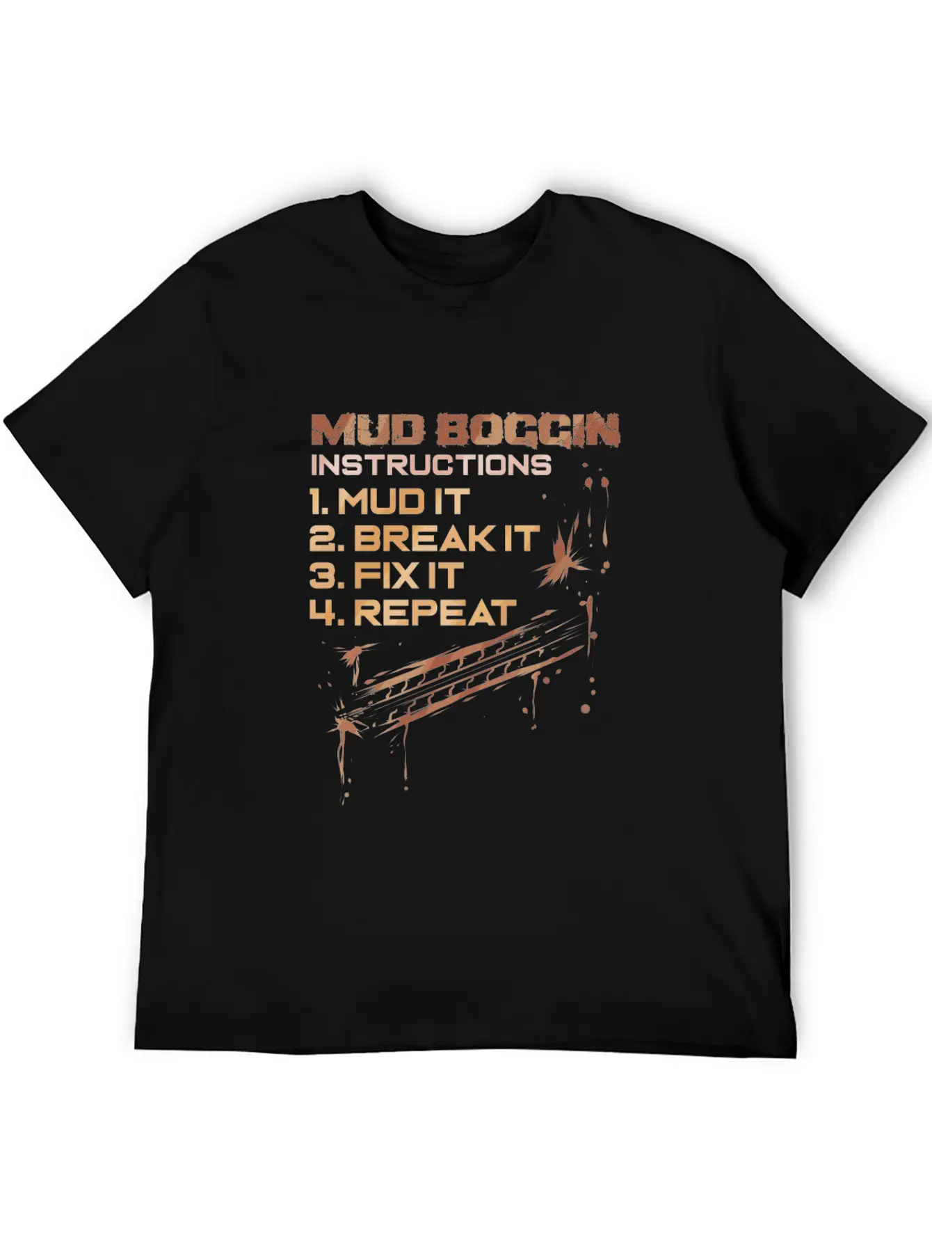 Mud Boggin Instructions - Funny Mudding Gift Timeless Short Sleeve Tee – Comfy And Minimalist Design