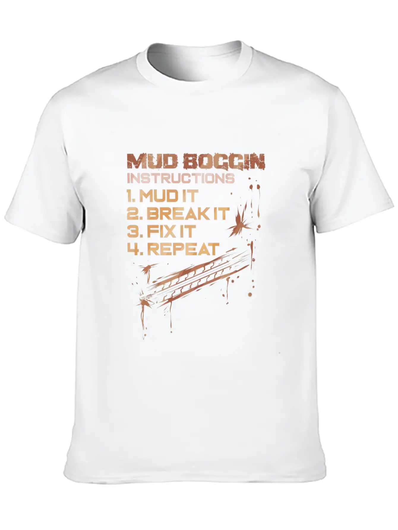 Mud Boggin Instructions - Funny Mudding Gift Timeless Short Sleeve Tee – Comfy And Minimalist Design