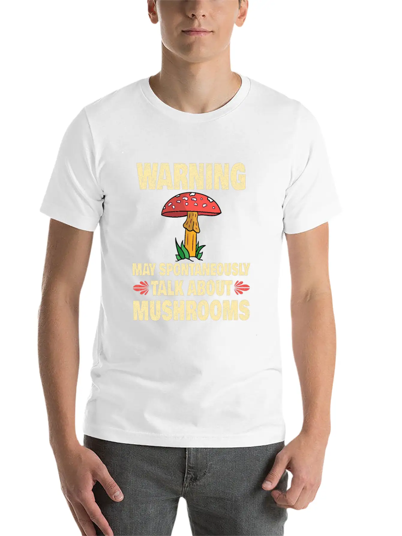 Mushroom Picker Mushroom Farmer Mushroom Basket Unisex Short Sleeve Soft Cotton T-Shirt – Casual Everyday Wear
