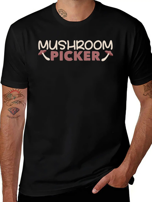 Mushroom Picker Mushrooms Picking Mushrooming Comfortable Minimalist Graphic Tee – Summer Style Essential