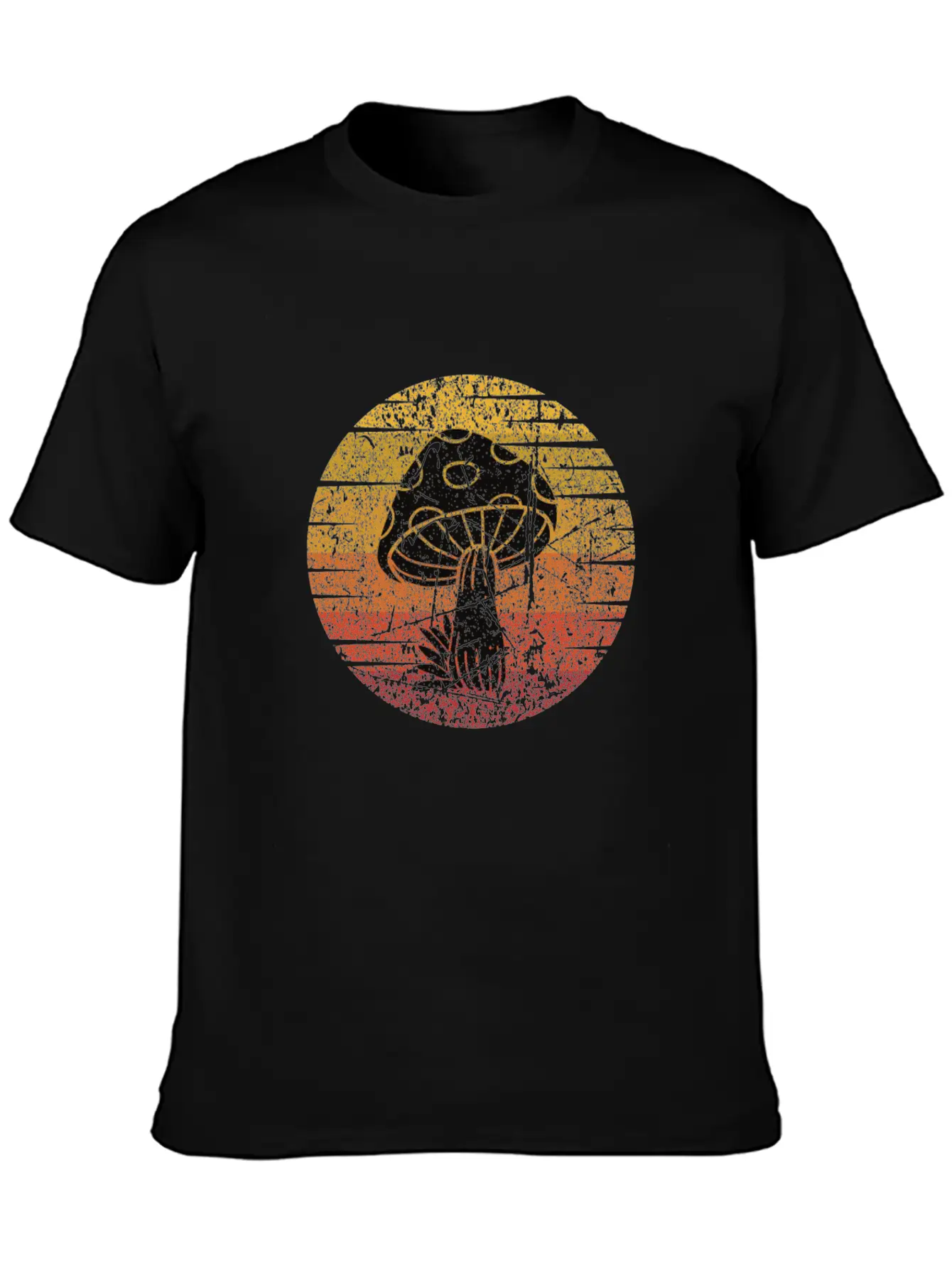 Mushroom Picking Retro Comfortable Minimalist Graphic Tee – Summer Style Essential