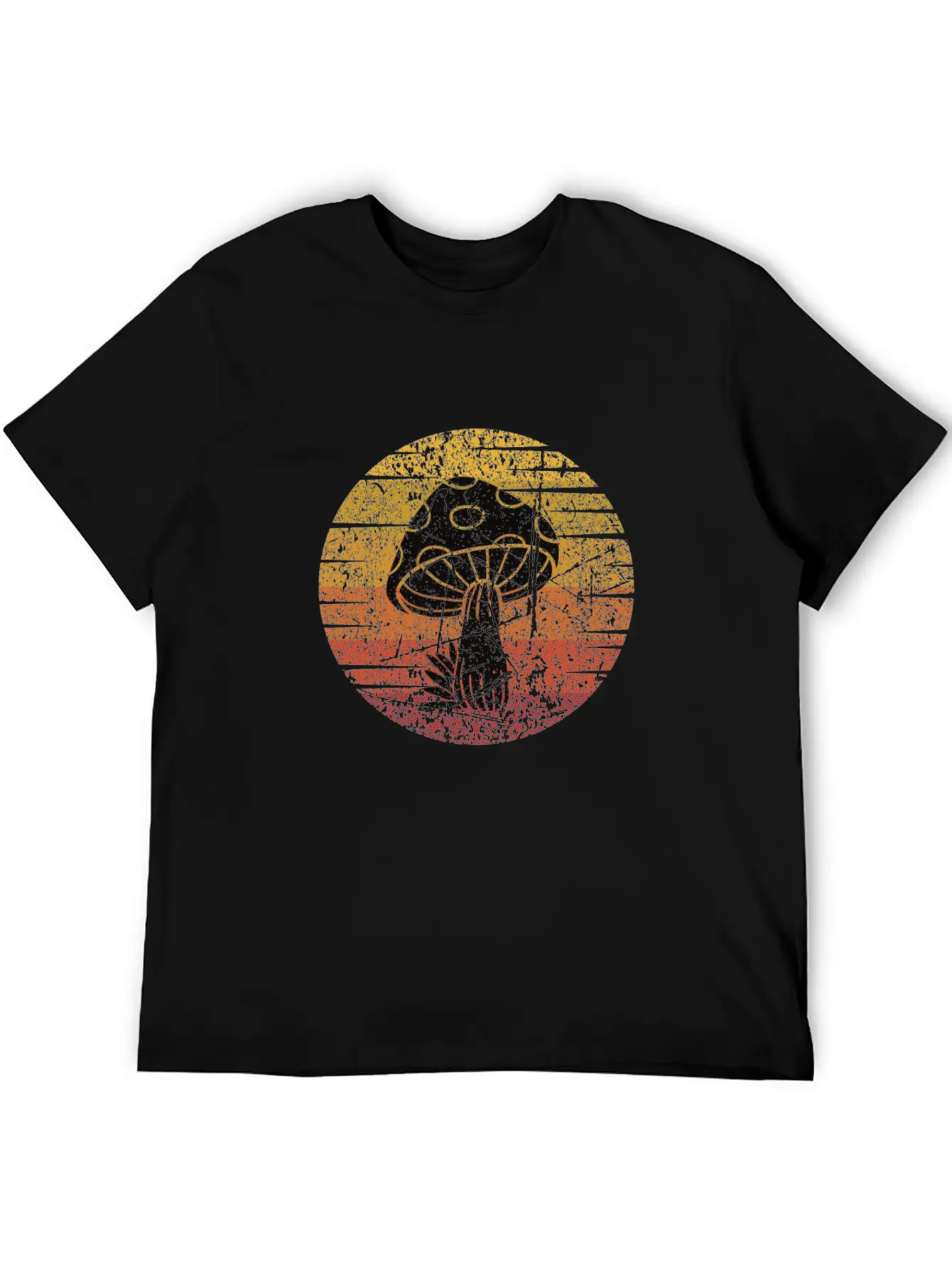 Mushroom Picking Retro Comfortable Minimalist Graphic Tee – Summer Style Essential