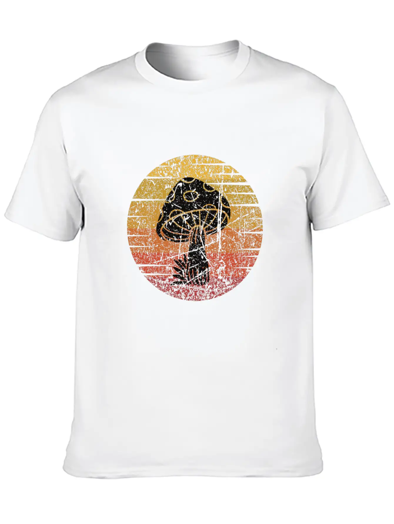 Mushroom Picking Retro Comfortable Minimalist Graphic Tee – Summer Style Essential
