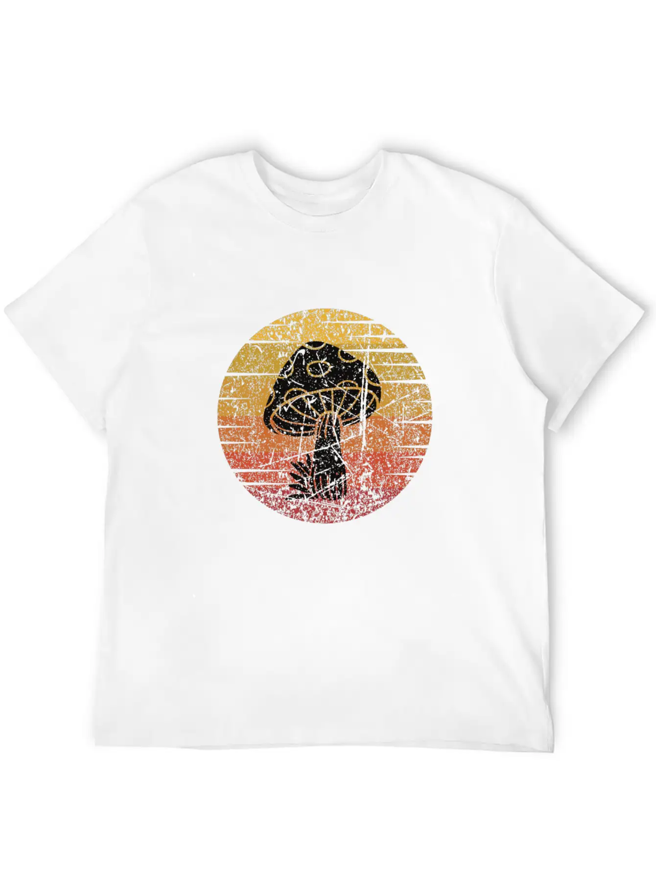Mushroom Picking Retro Comfortable Minimalist Graphic Tee – Summer Style Essential