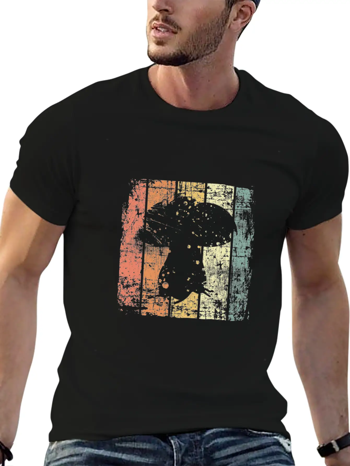 Mushroom Retro Essential Unisex Summer Tee – Soft Cotton Casual Fit