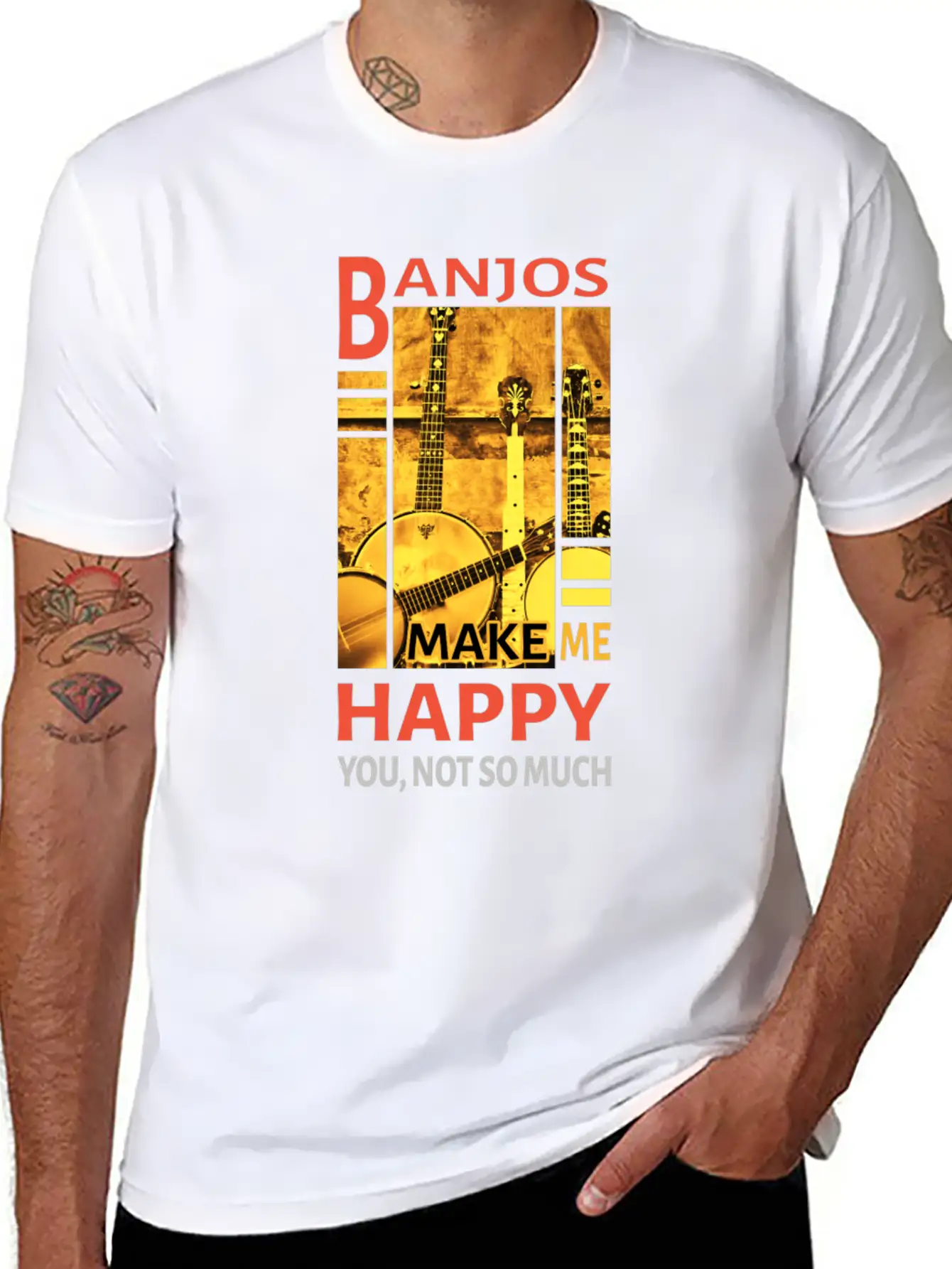 Music - Banjos Stylish Everyday T-Shirt – Unisex Basic Cotton Tee