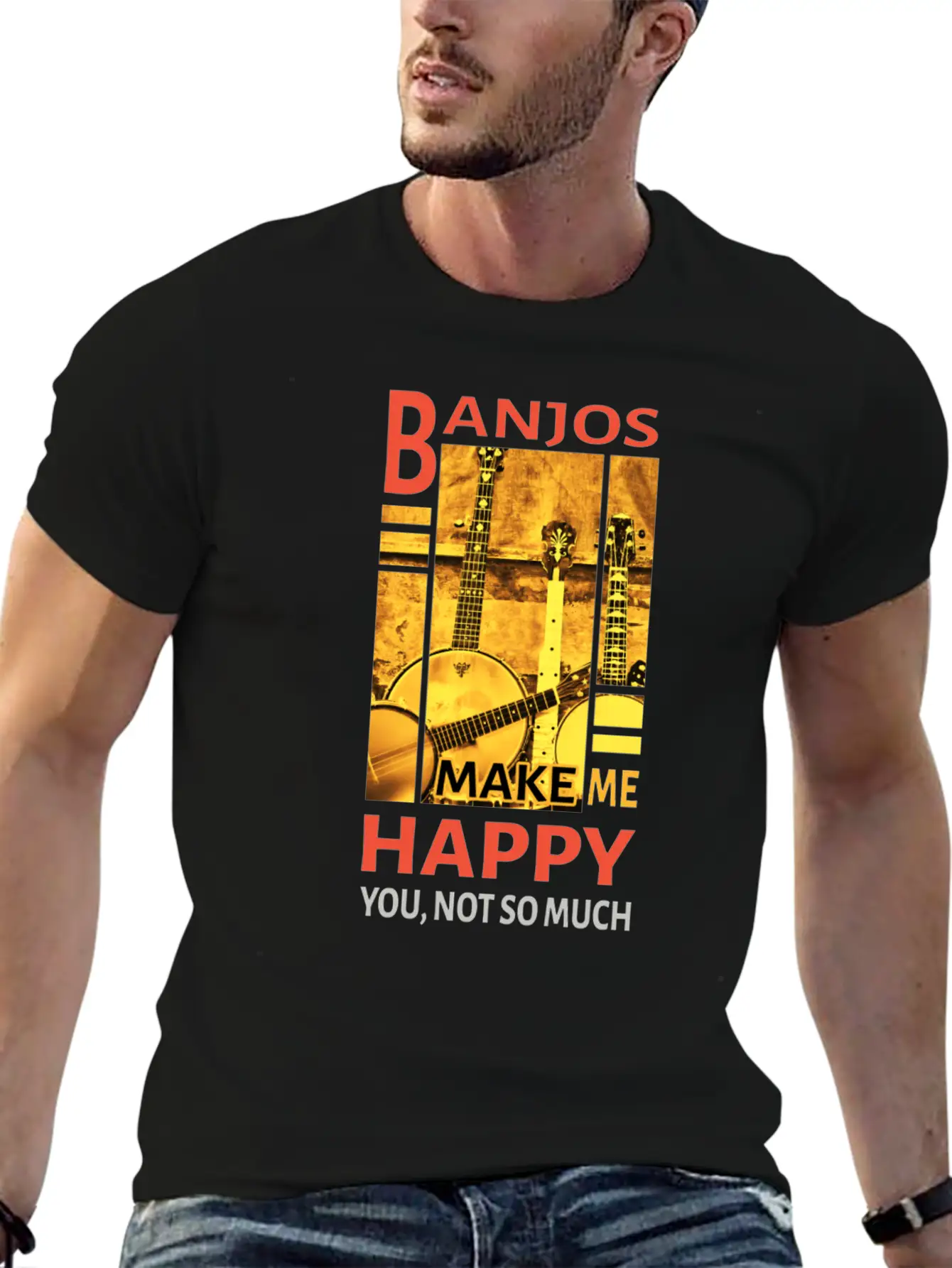 Music - Banjos Stylish Everyday T-Shirt – Unisex Basic Cotton Tee