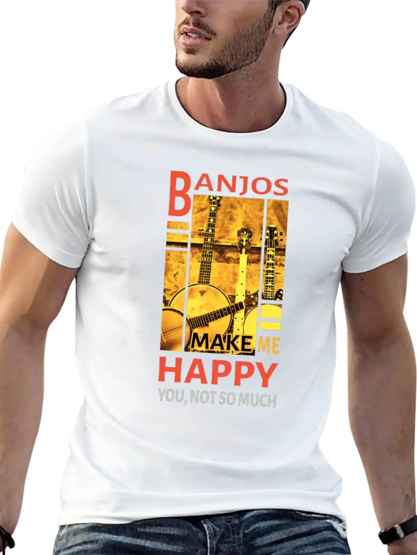 Music - Banjos Stylish Everyday T-Shirt – Unisex Basic Cotton Tee