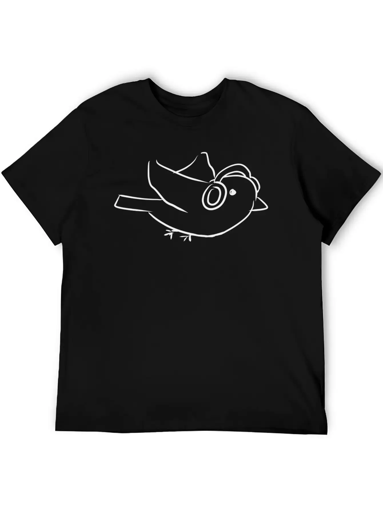Music Bird Headphones Stylish Everyday T-Shirt – Unisex Basic Cotton Tee
