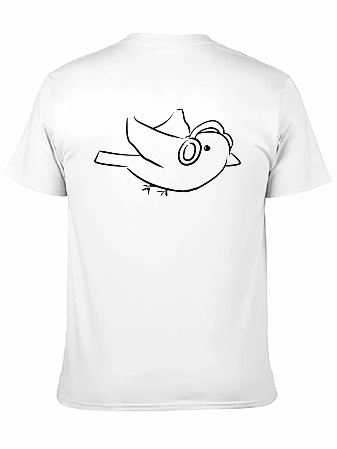 Music Bird Headphones Stylish Everyday T-Shirt – Unisex Basic Cotton Tee