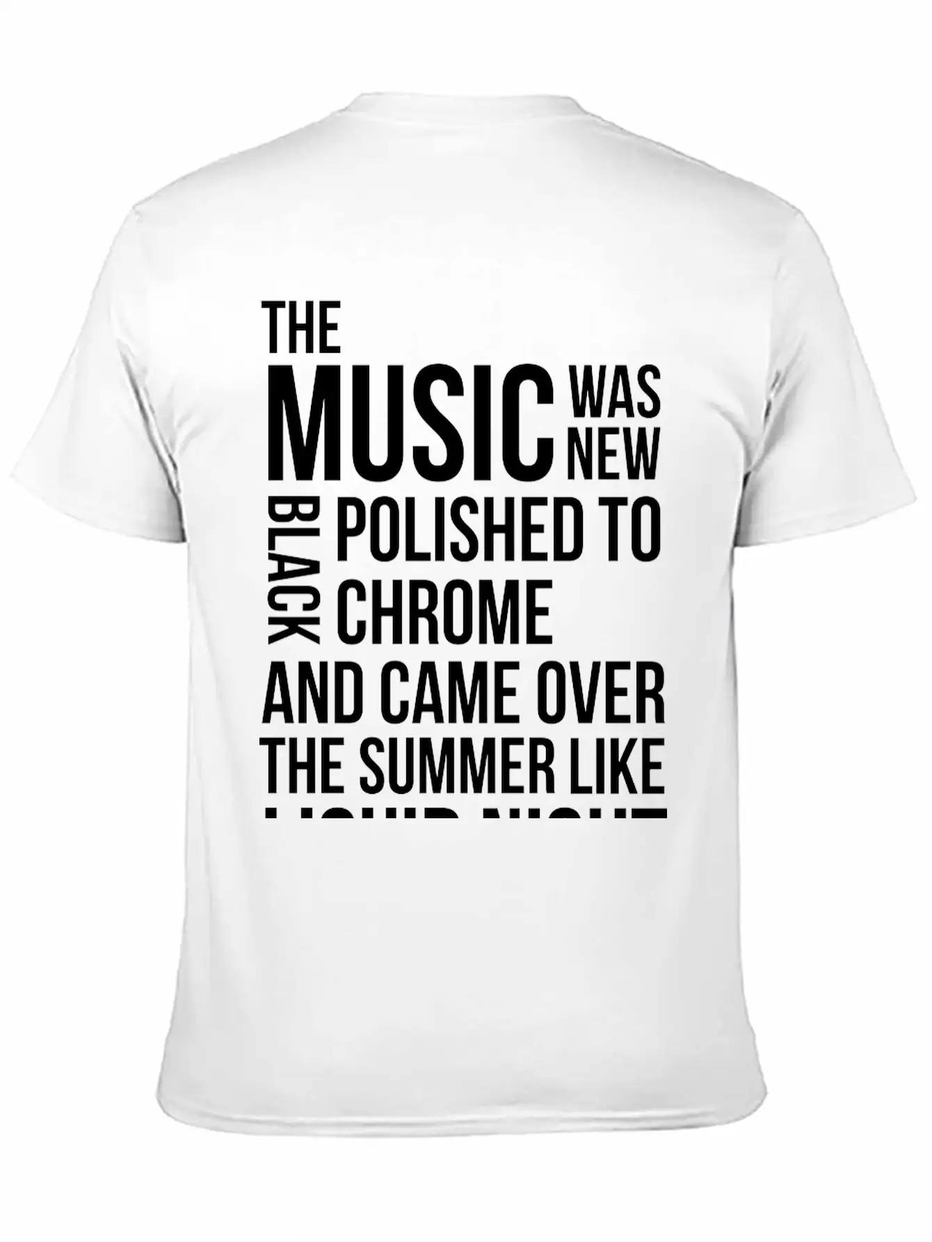 Music Black Polished Chrome Techno Acid DJ Club Unisex Short Sleeve Soft Cotton T-Shirt – Casual Everyday Wear