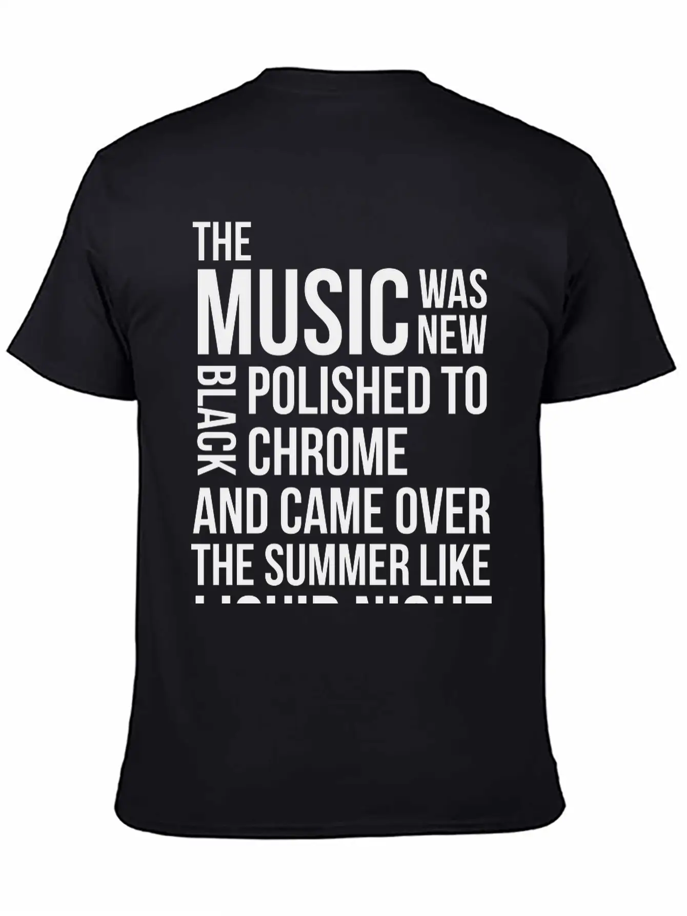 Music Black Polished Chrome Techno Acid DJ Club Unisex Short Sleeve Soft Cotton T-Shirt – Casual Everyday Wear