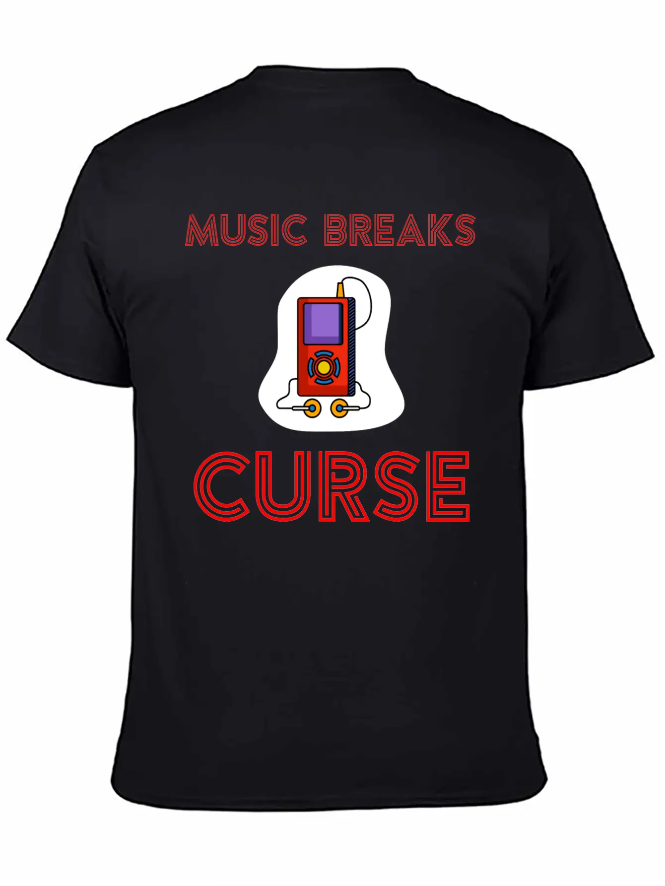 Music Breaks Curse Stylish Everyday T-Shirt – Unisex Basic Cotton Tee