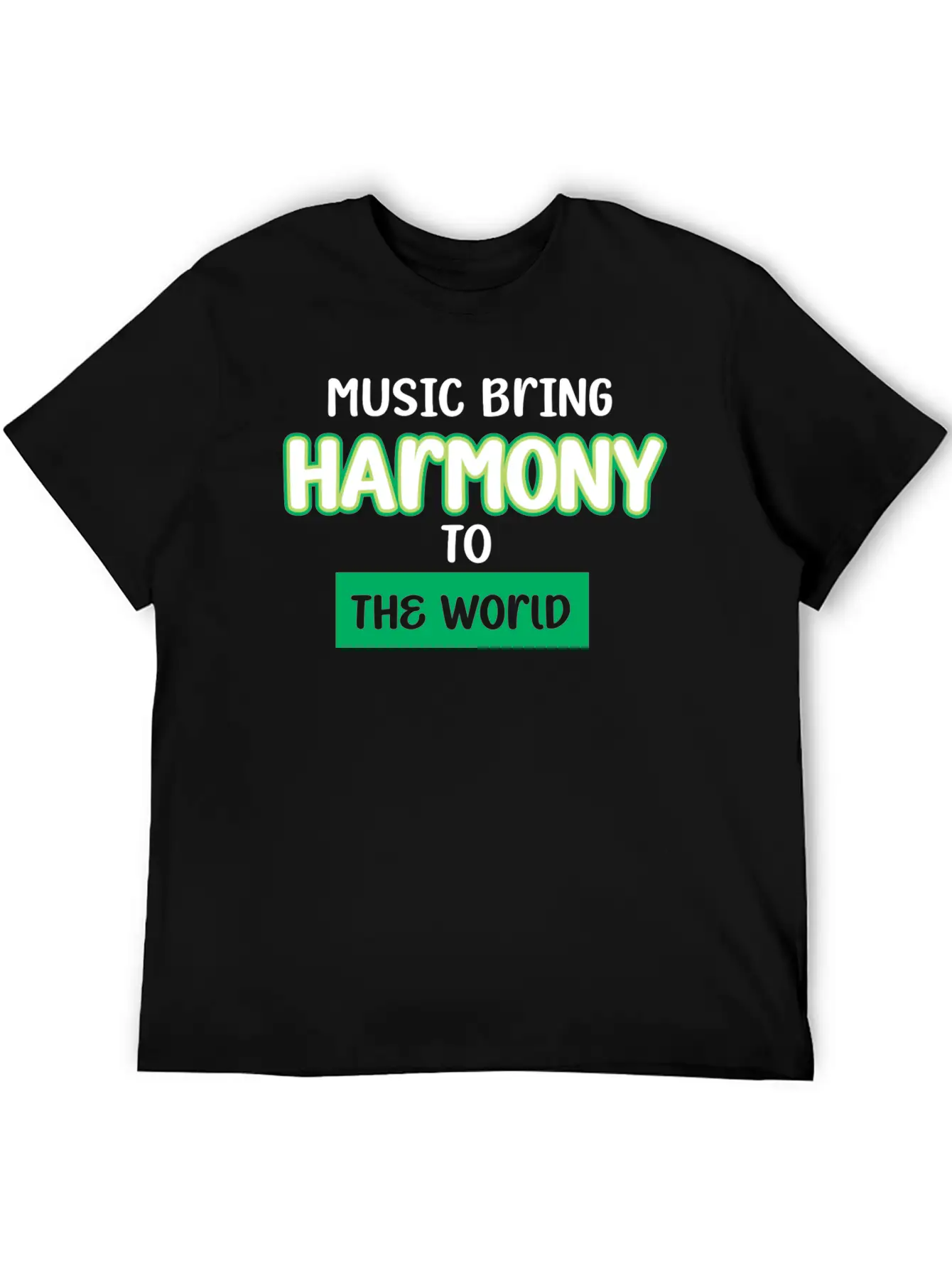 Music Brings Harmony To The World Stylish Everyday T-Shirt – Unisex Basic Cotton Tee
