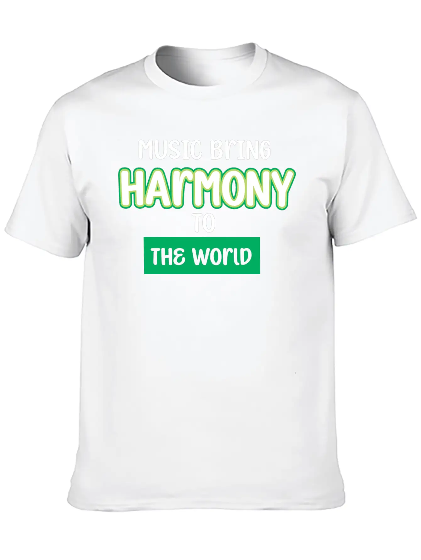 Music Brings Harmony To The World Stylish Everyday T-Shirt – Unisex Basic Cotton Tee