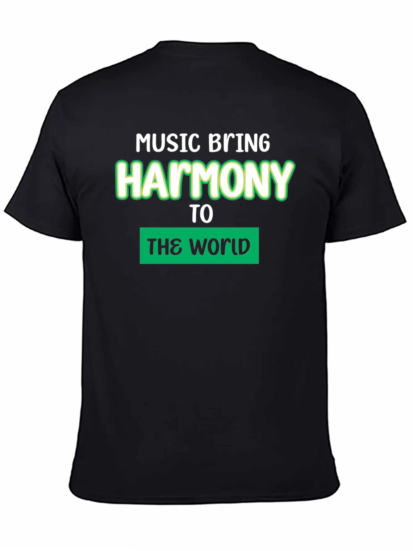 Music Brings Harmony To The World Stylish Everyday T-Shirt – Unisex Basic Cotton Tee