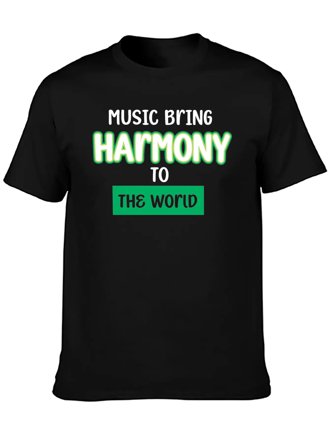 Music Brings Harmony To The World Stylish Everyday T-Shirt – Unisex Basic Cotton Tee