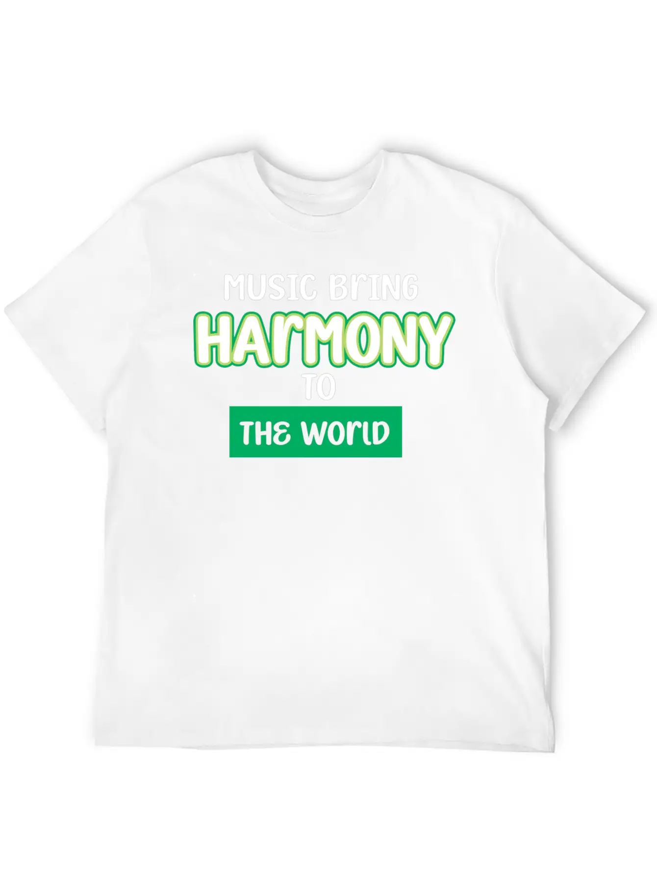 Music Brings Harmony To The World Stylish Everyday T-Shirt – Unisex Basic Cotton Tee